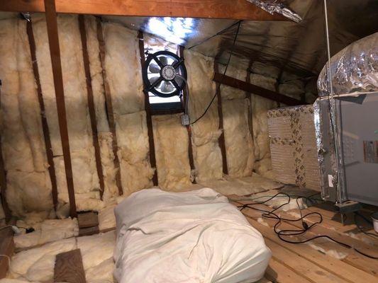 Insulation installation 
Radiant Barrier Installation 
Attic fans installation