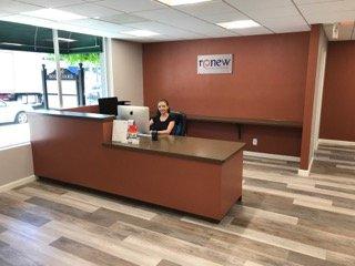 Chelsie, our business manager, working the front desk!