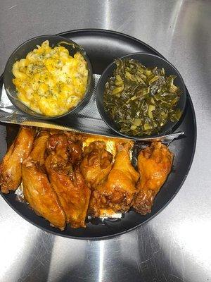 ONE MEAT(WINGS) 2 SIDES (MAC & GREENS)