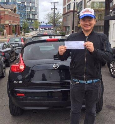 Vincent just sold us his 2012 Nissan Juke with 57,000 miles.  Vincent was really happy with the price - check out that smile :-)