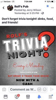 Monday Night Trivia!!!