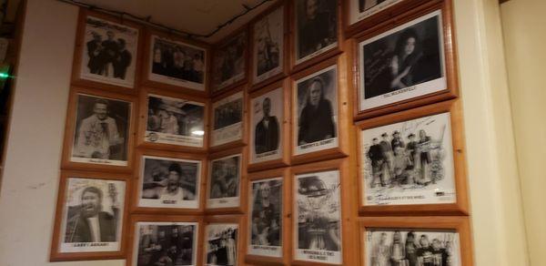 Blurry. Oops. Walls are COVERED with incredible performers from over the years.