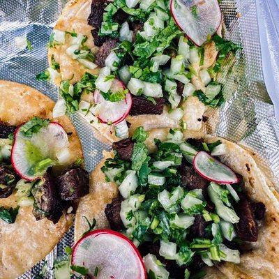 Delicious tacos made with brisket