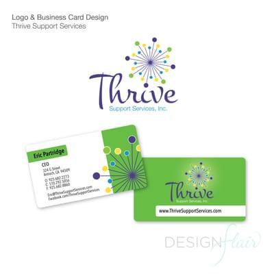 Thrive Support Services: Logo design, business card design/printing & website design/programming