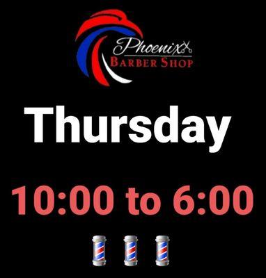 Thursday hours 
10:00 to 6:00