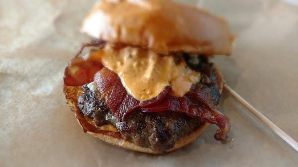 The blue cheese bacon burger...highly recommended.