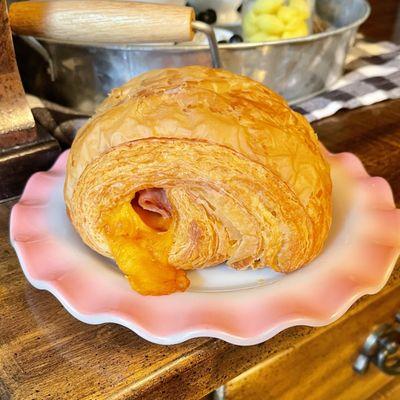 Ham & Cheese croissant. So buttery and flaky.