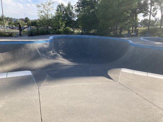 Bowl at the top to the left of the pool over on the right.