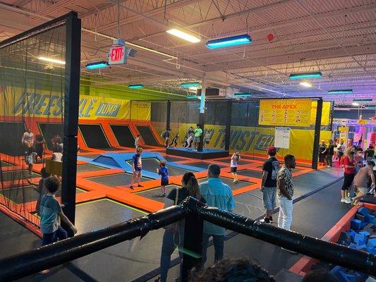 Trampoline area