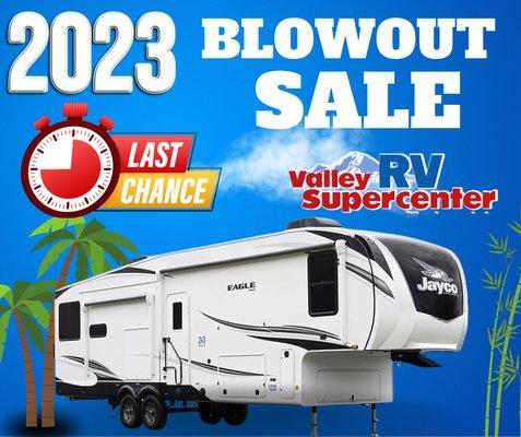 2023 BLOWOUT SALE! Don't miss out, call us at 1-800 GO JAYCO or stop by 619 Washington Ave N, Kent WA 98032