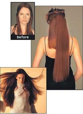 "SHE Hair Extension model