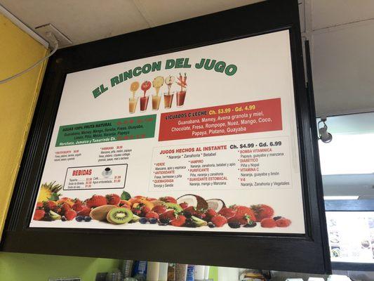 Jugos y aguas frescas