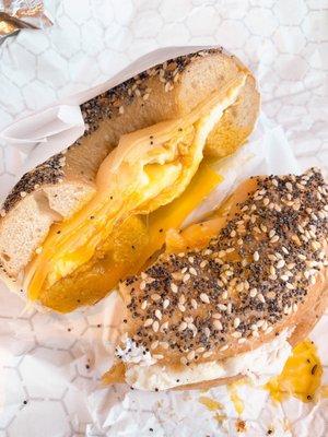 Everything bagel sandwich