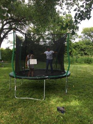 Assembled Trampoline - After