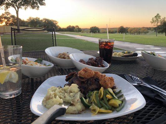 Dinner on the back patio