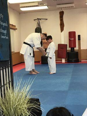 Getting his first stripe