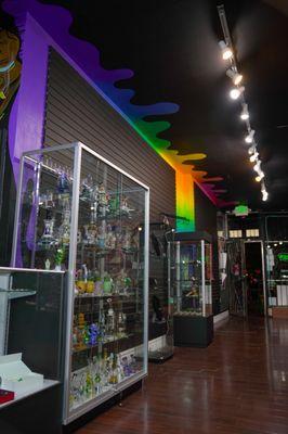 Rainbow drip ceiling by Alexis in Sky High Smoke Shop