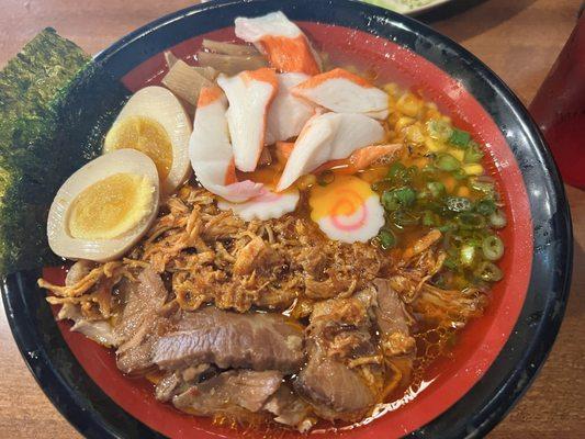 spicy shoyu ramen w/ crab add on