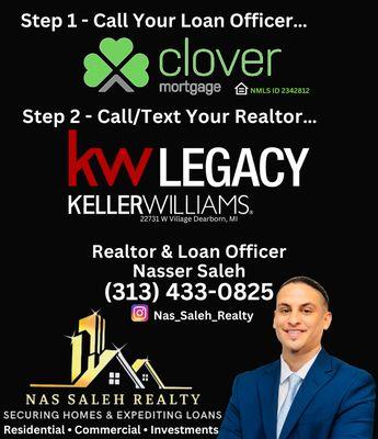 Looking for the agent that can help you throughout the whole purchases process? Call Nas Saleh Realtor & Licensed Mortgage Loan Ofiicer