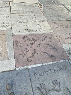 Footprints and Handprints of Hollywood Stars and Starlets