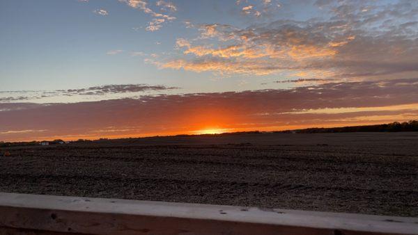 Sunset hayride