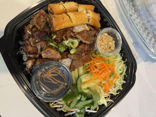 Grilled Pork and Eggroll Vermicelli