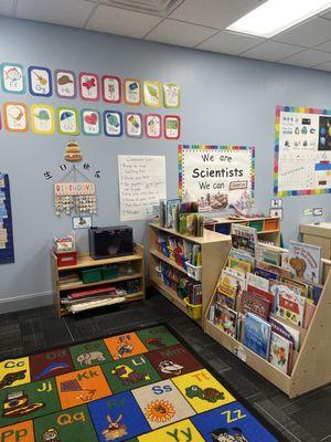 Reading area and classroom pets center