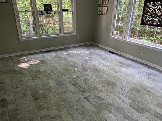 New tile floor