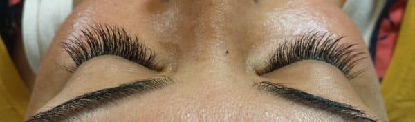 After with eyelash extensions!!