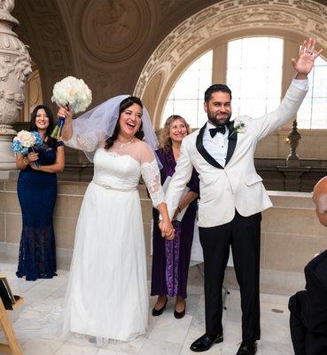 Erika and Vikram at SF City Hall