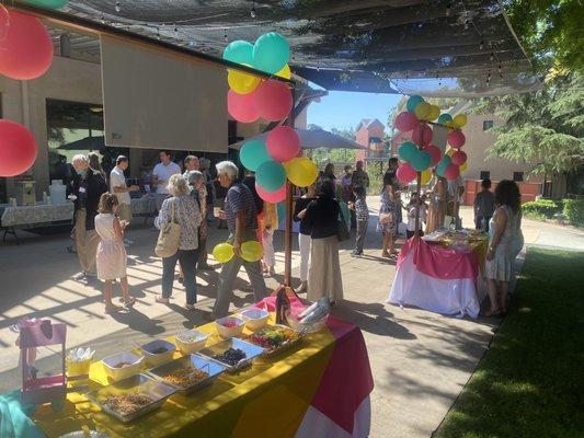 Coffee and donuts - fellowship time in the patio!