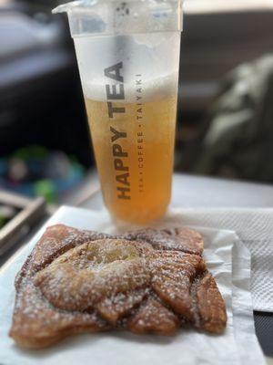 Custard Taiyaki and Guava green tea/ Lychee jelly