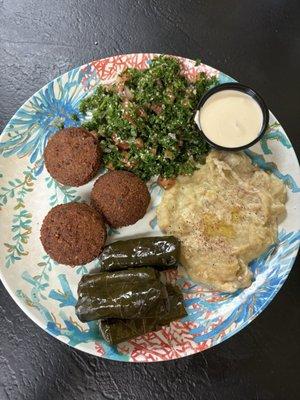 Veggie Platter with Babaganoush