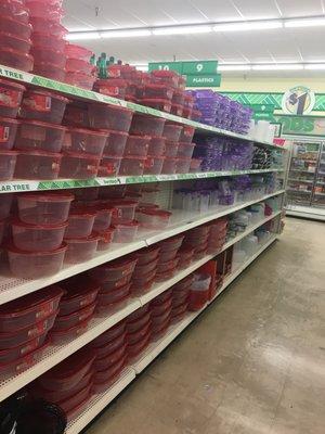 Tubberware galore! The other side of this aisle was full of more tubberware.