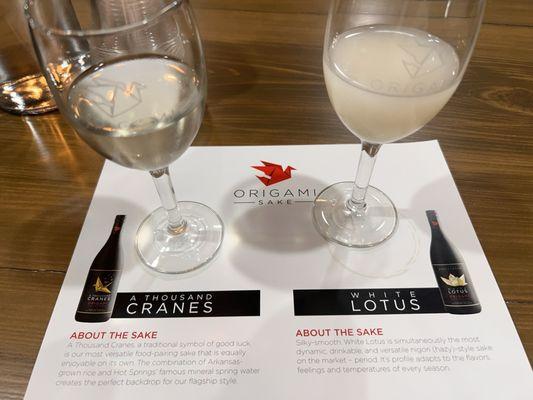 Two sample tastings