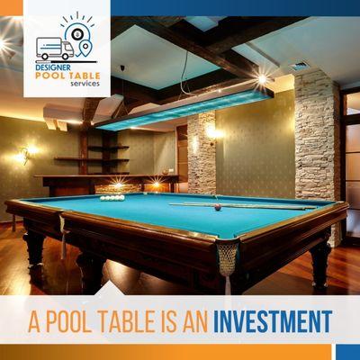 A pool table should be looked at as a high quality piece of furniture. When making the decision to buy, think of your table as an investment