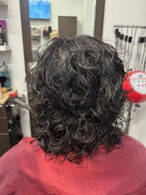 Short hair Digital perm