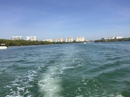 Heading from the ocean into the bays