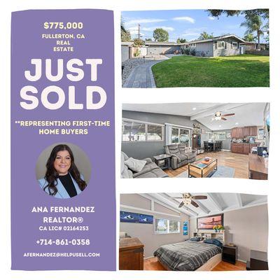 SOLD IN 6 DAYS!!!