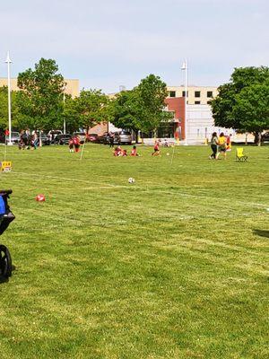 Soccer Pros in training