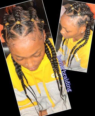 Zig zag cornrows