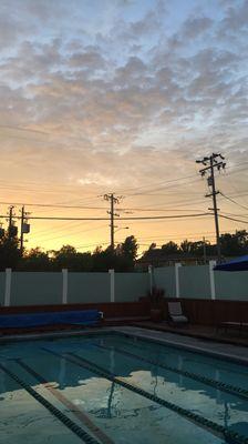 Pool during sunset