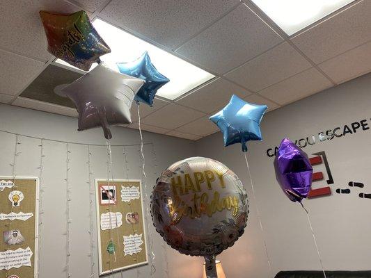 A birthday party celebration at our Loganville Escape Room