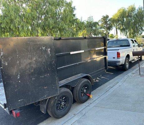 Dumpster with wheels