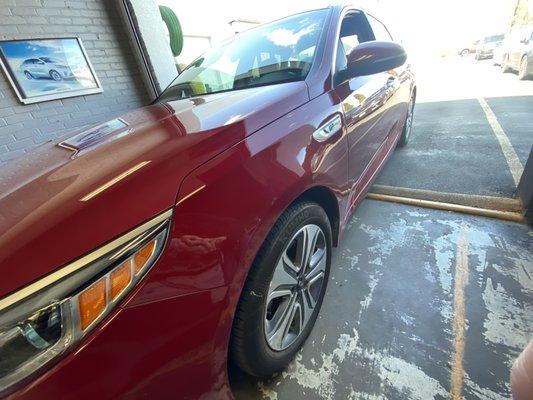 KIA OPTIMA HYBRID, fixed fender and doors.