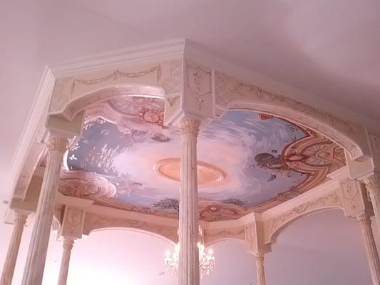 Ceiling in dining hall