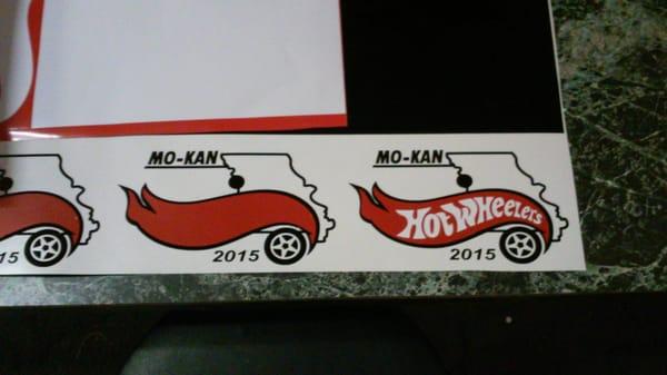 Working on decals