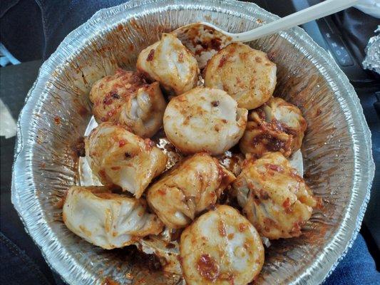 Pork MoMo with hot sauce