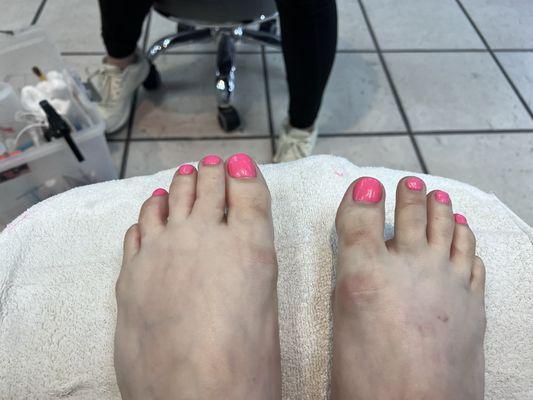 Gel luxury lavender pedi $65 by Helen