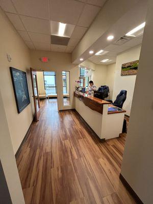 View of the front desk where you will meet our wonderful staff and make checking out very comfortable: